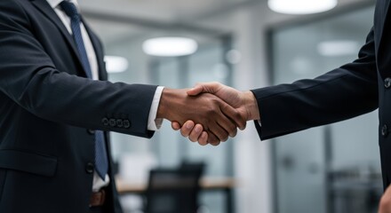 Close-Up of Business Handshake Symbolizing Partnership and Trust