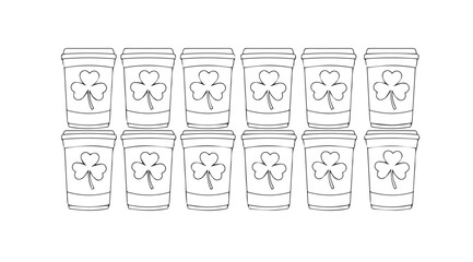 Vector art of st patricks day cups