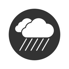 Cloud rain icon isolated on transparent background