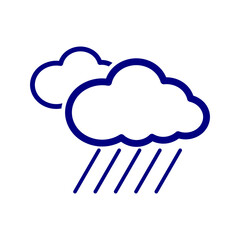 Cloud rain icon isolated on transparent background