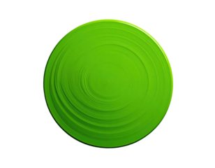 Vibrant, swirling, lime green circle graphic