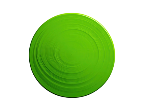 Vibrant, swirling, lime green circle graphic