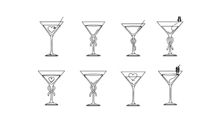Vector art of martinis