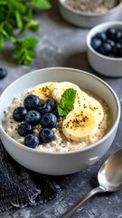 Healthy Oatmeal Bowl with Fruit
