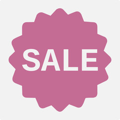 Pink Sale Badge — Modern Minimalist Promotional Discount Label