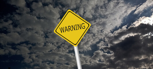 danger,caution,Hurricane Idalia warning sign against a powerful stormy background with copy space. Dirty and angled sign with cyclonic winds add to the drama.hurricane season sign on cloudy background