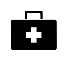 Obraz premium first aid kit icon vector on white background