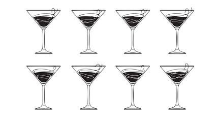 Vector art of espresso martini isolated