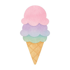 PNG Colorful pastel ice cream illustration.