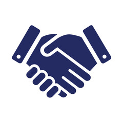 Obraz premium Supportive vector icon of two hands shaking firmly, symbolizing partnership, cooperation, agreement, teamwork, and successful business deals easily.