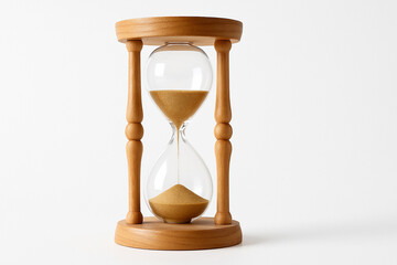hourglass on white background