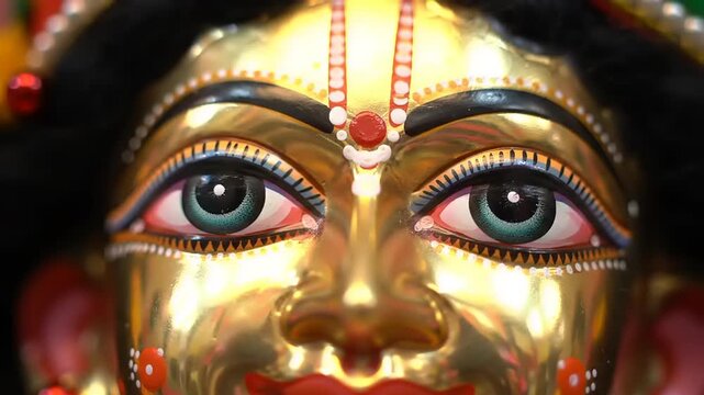 Krishna Deity Face CloseUp.
