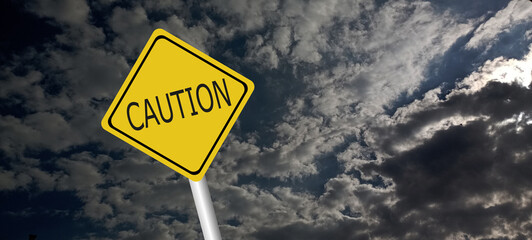 danger,caution,Hurricane Idalia warning sign against a powerful stormy background with copy space. Dirty and angled sign with cyclonic winds add to the drama.hurricane season sign on cloudy background