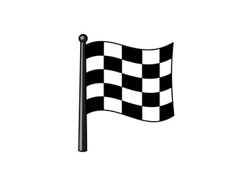 Fototapeta premium Checkered Flag Waving Race Finish Line Graphic