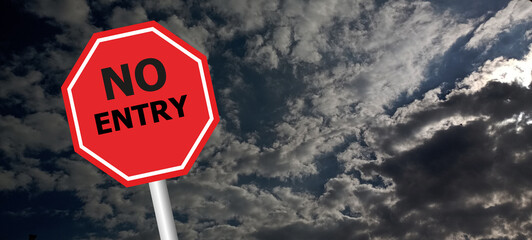 No entry road signs. Vector design.