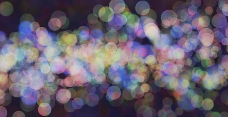 Kolorowe rozmycia świateł typu Bokeh.