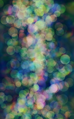 Kolorowe rozmycia świateł typu Bokeh.