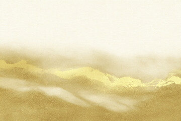 金泊の屏風　和風柄　AI生成画像