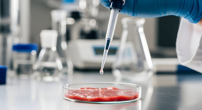 Detailed Exploration Of Scientific Research In A Laboratory Setting Featuring A Pipette Dropping Liquid Into A Petri Dish For Analysis