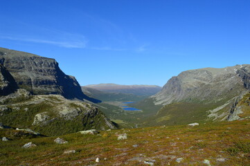 mountain landscape with blue sky