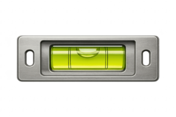 Bubble level showing perfect horizontal measurement balance