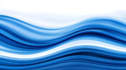 Dynamic, flowing lines of deep blues and white create a mesmerizing abstract design.