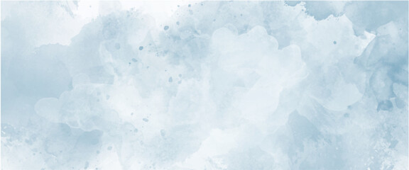 Abstract light blue watercolor background.