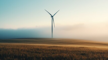 Obraz premium Windmill golden field