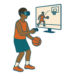 Fototapeta premium フィジタルスポーツのバスケットボール