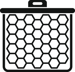 Engine air filter with honeycomb structure ensuring clean airflow for optimal performance