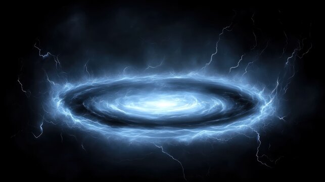 Mystical Electric Galaxy: A Vortex of Energy and Light