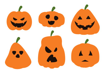halloween pumpkin set. 