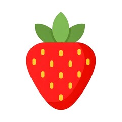 Fototapeta premium Fresh Red Strawberry Illustration on White Background A Healthy Food Concept