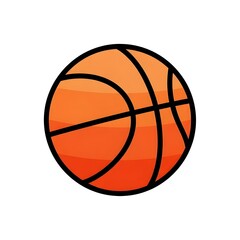 Vibrant Orange Basketball Illustration for Sports Enthusiasts and Graphic Designs