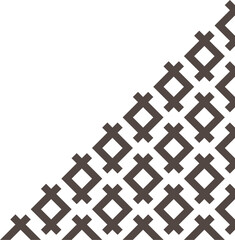 Geometric Abstrack Corner Ornament in Batik style