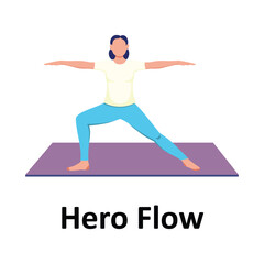 Hero Flow Vector Illustration Which can easily edit or modify