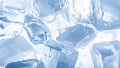 Obraz premium Crushed Ice Texture – Cold Refreshment Background