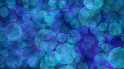 Abstract blue bokeh background. Vibrant backdrop. This dynamic digital artwork features soft blue bokeh circles on a dark blue backdrop, perfect for creative projects.