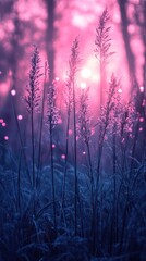 Enchanted Sunset: A Dreamlike Forest Meadow