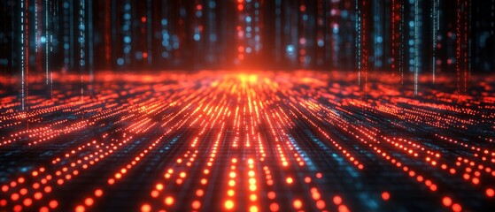 Digital Data Stream: A Cyberpunk Abstract