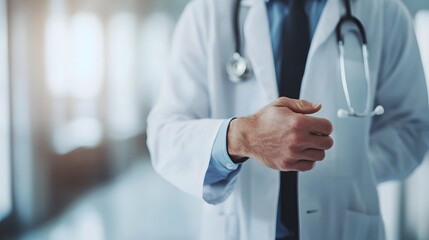 Doctor Offering Handshake Healthcare Professional Close Up