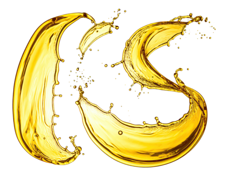 Golden liquid splashes forming a stylized 'KS' logo