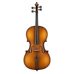 Obraz premium Cello string instrument wood brown classical music isolated transparency background elegant acoustic