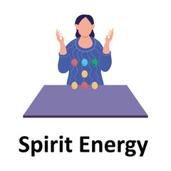Spirit Energy Vector Illustration Which can easily edit or modify