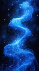 Celestial Blue Swirl: A Cosmic Dance of Light and Stardust
