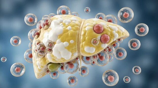 Simulating Fatty Liver Disease Progression with Surrounding Cells