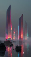 singapore skyline at night