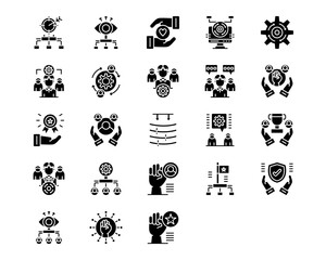 Teamwork Line Vector Icons