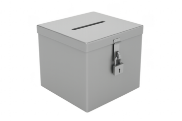 Ballot box with padlock securing votes and democracy