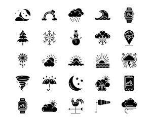 Weather Line Vector Icons